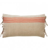 Tangerine Monaco Town Linen Velvet Cushion