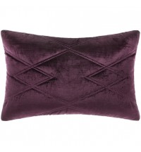 Wine Quilted Vita Cotton Cushion