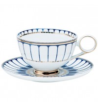 Palais Linear Porcelain Teacup Saucer (Set of 2)